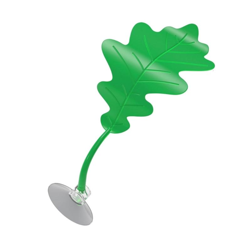 

Fish Tanks Decorations for Lizards Resting Bed Leaf Hammock Spawning Pad for Simulation Habitats Aquarium Plant зелёный