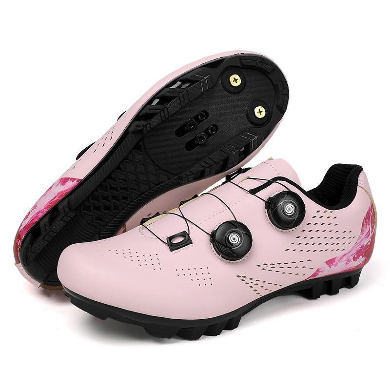Professioanal Rennrad-Sneaker Gummi Fahrradschuhe SPD MTB Sohle Flach Renn-Geschwindigkeit Trail Mountainbike-Schuhwerk Pedal Sport 38