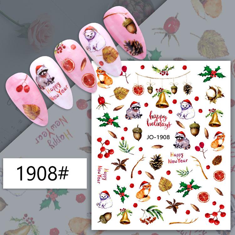 3D Christmas Nail Art Stickers: Snowflake, Reindeer & Santa Designs for Beautiful Nail Decorations