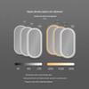 Smart Oval Wall-Mounted LED Makeup Vanity Mirror with Touch Screen