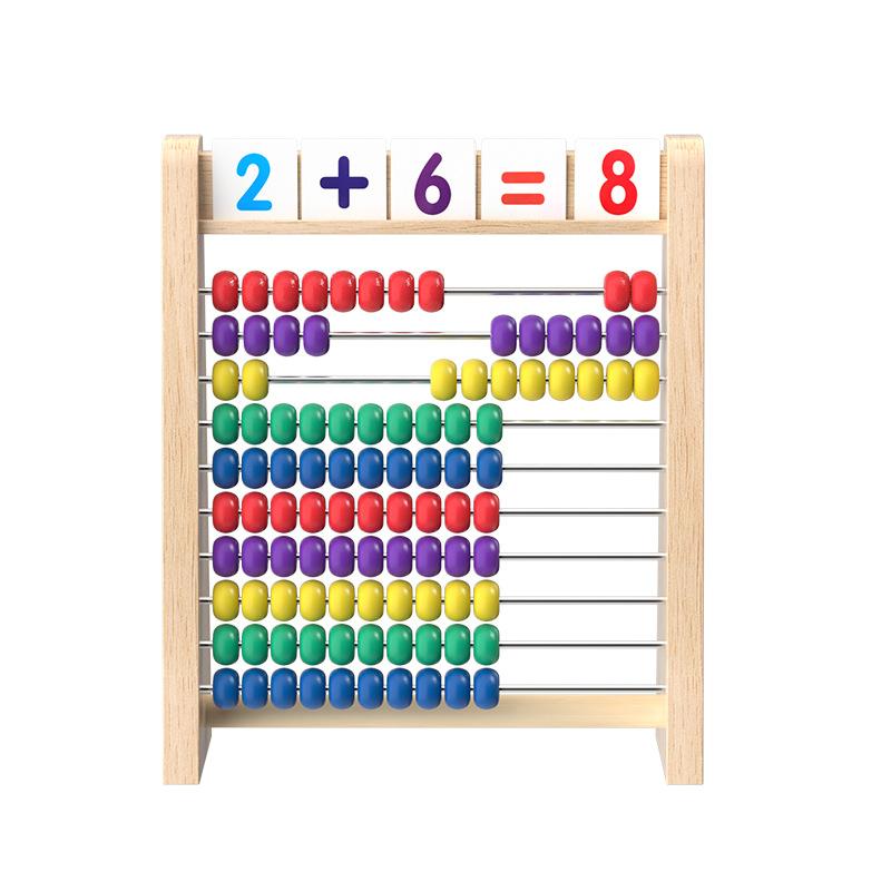 

Children s arithmetic 10-file arithmetic rack Pearl arithmetic rack mathematics teaching aids Kindergarten arithmetic enlightenment puzzle counter