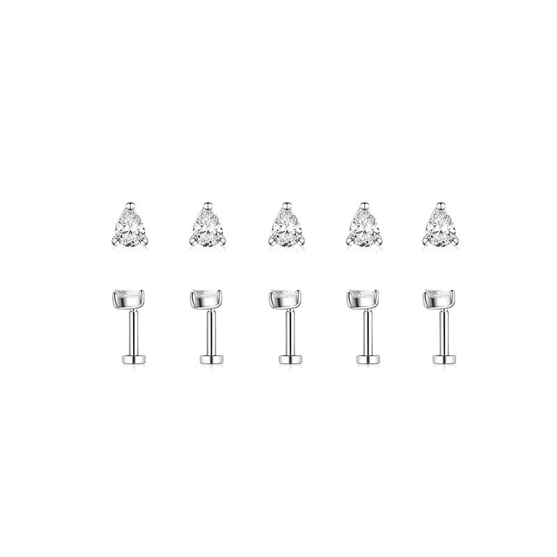 APM Monaco Pear-shaped zircon set 925 silver synthetic cubic zirconia earrings for women AE14638OX
