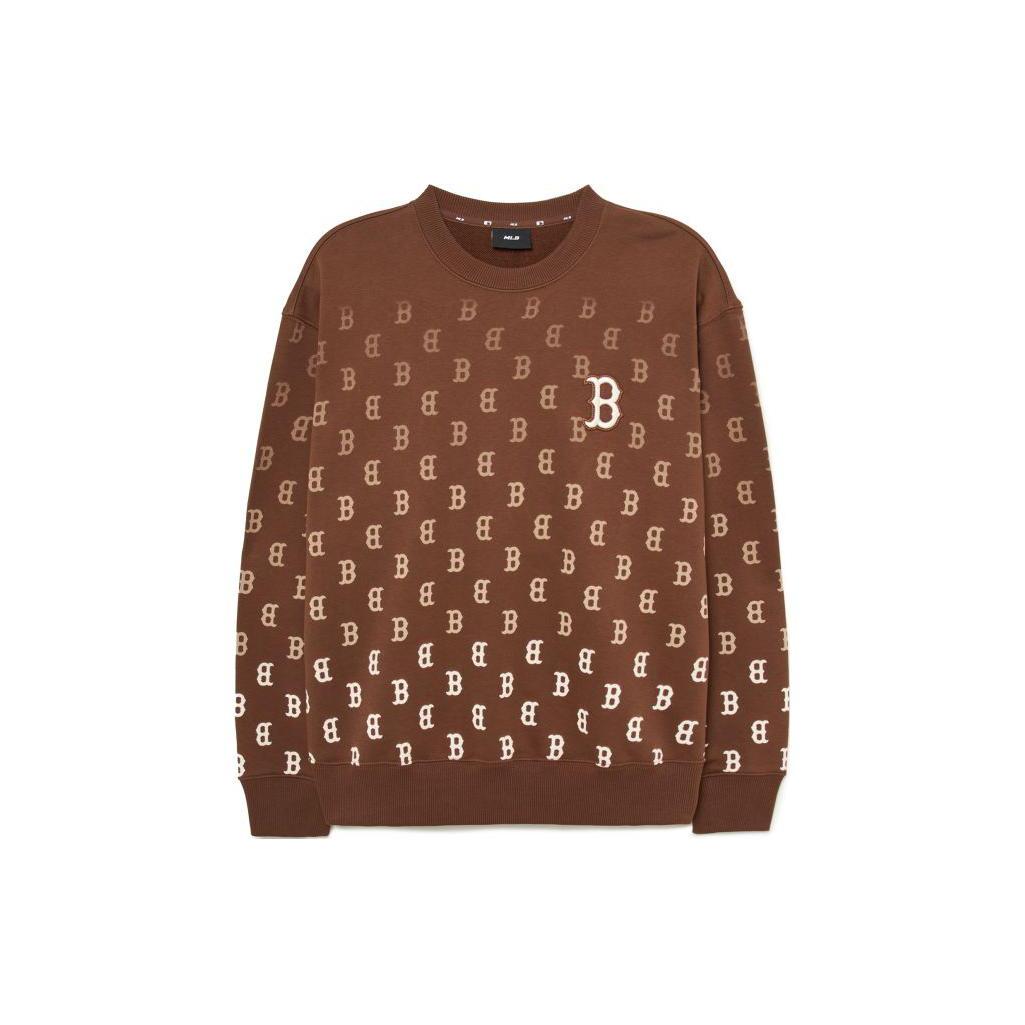 MLB Boston Red Sox Sweatshirts Unisex Brown Crew Neck Moderate Regular 3AMTM1334-43BRD M