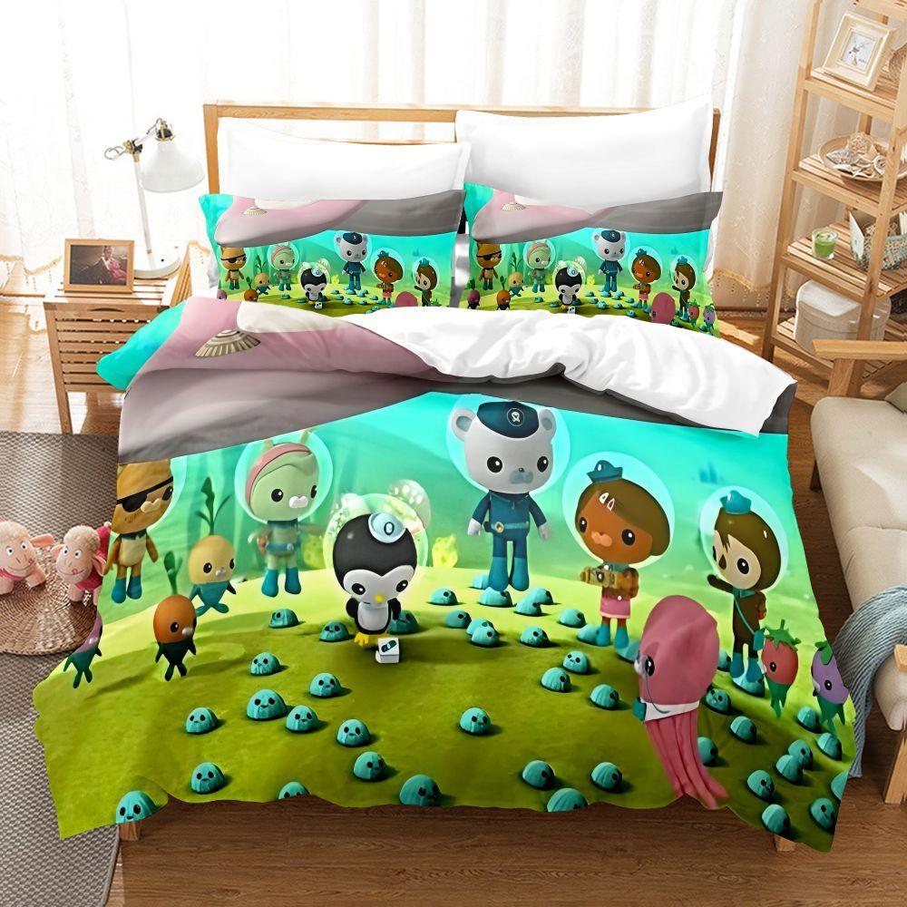 Octonauts Bedding Set Single Twin Full Queen King Size Bed Set Aldult Kid Bedroom Duvetcover Sets 3D Print Anime Octonauts