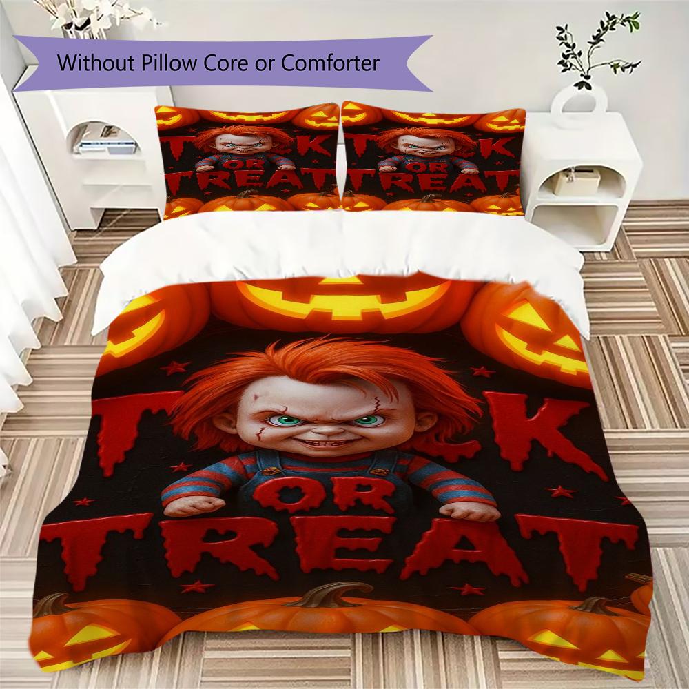 Child'S Play Horror Theme Bedding Without Core 1 Duvet Cover 2 Pillowcase Without Core Soft And Comfortable Christmas Birthday Gift