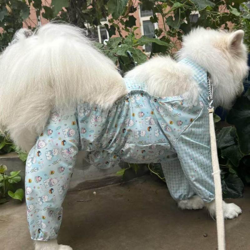 4-Leg Dog Raincoat Anti-Dirt Insect-Repellent Outdoor Vest Border Collie Golden Retriever Samoyed Large Medium Small Breeds