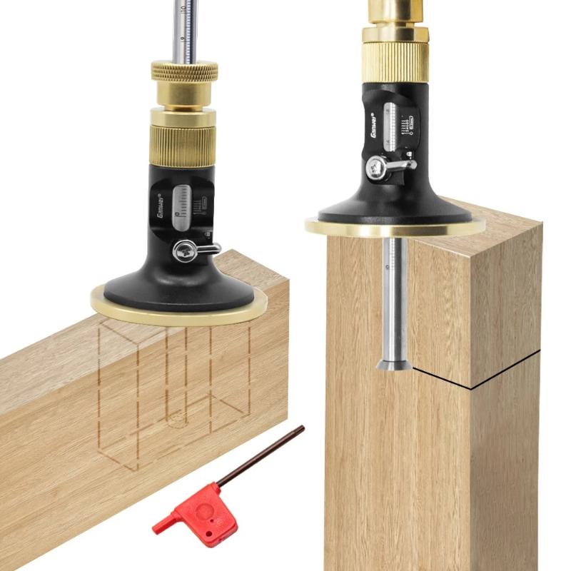 Wheel Marking Gauge Woodworking Scriber with 2 Replacement Cutters Solid Metal Bar Wood Scribe Tool for Carpenter.