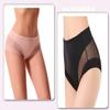 Women's Mid-Waist Briefs - Transparent Mesh, Comfortable Ice Silk, Plus Size