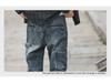 Men's Retro Patchwork Workwear Jeans: Korean Style, Loose Fit, Harem Straight Pants for Autumn and Winter