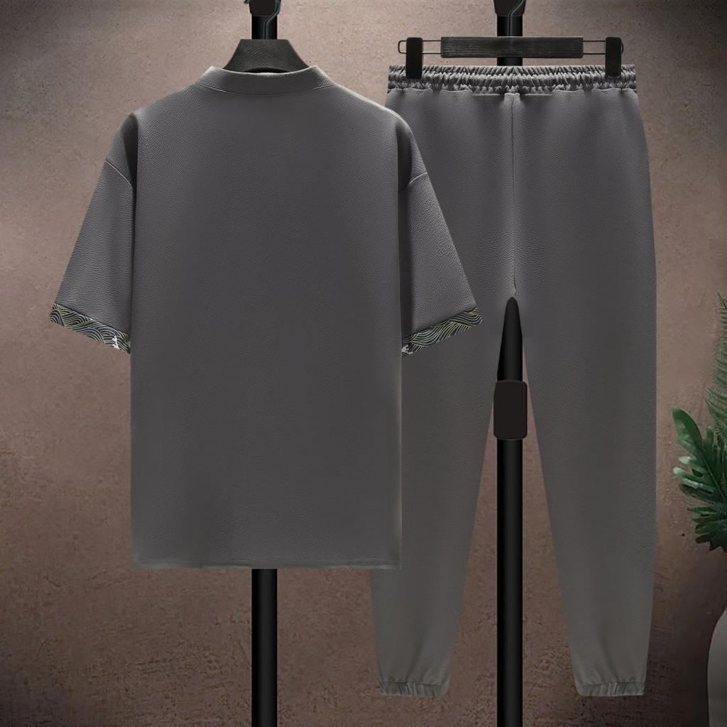 (Hemd + Hose)  Sommerhemden für Herren Herren-Sets Hemden Zweiteiliges Set M-4XL