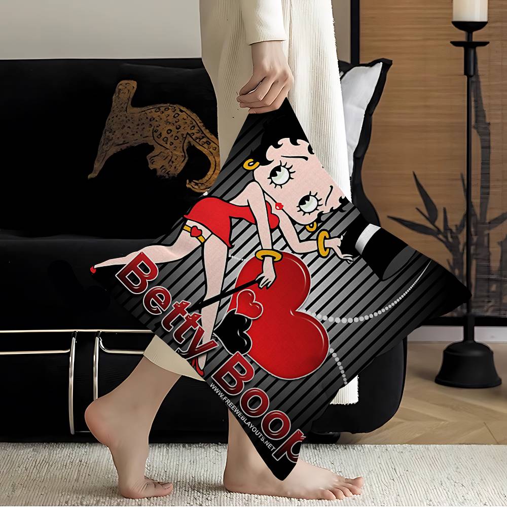 B-Betty Girl B-Boops Pillow Cushion Cover Pillowcase Living Room Sofa Home Decor