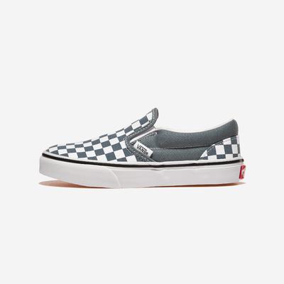Classic Slip-On - Color Theory Checkerboard Stormy Weather [VN000D0JRV2-COLOR THEORY CHECKERBOARD STORMY WEATHER]