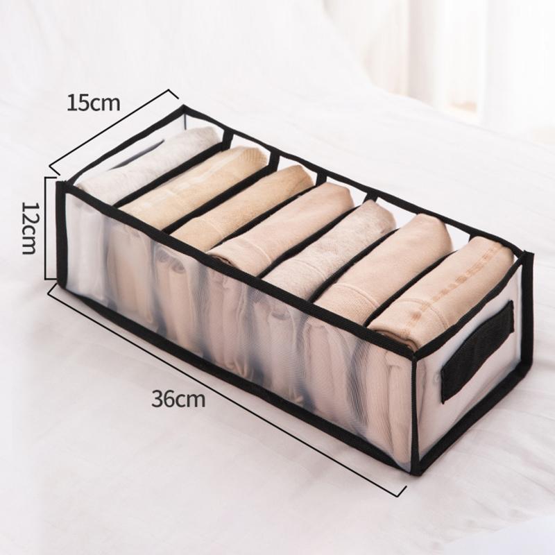 Mesh Cabinet Wardrobe Storage Box Foldable Drawer T-Shirt Clothes Jeans Leggings Underwear Organizer Storage Box