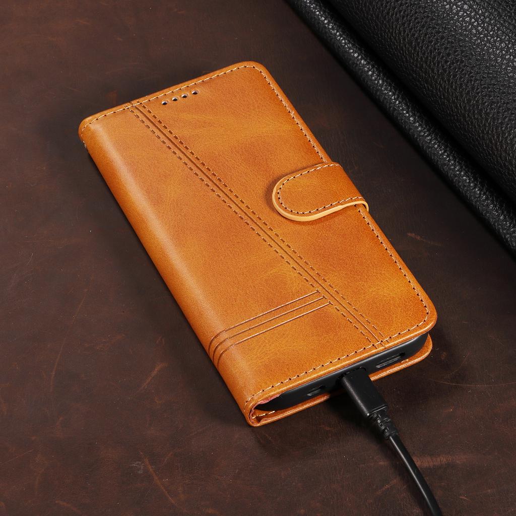 For Samsung Galaxy A36 5G Wallet Case T-Shape Lines Leather Phone Cover Stand