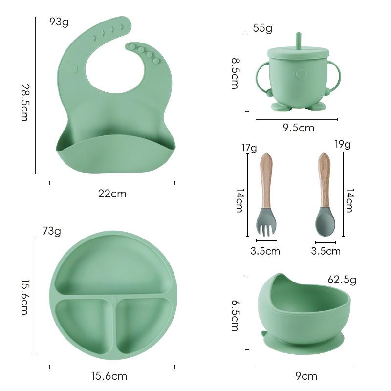 Silicone Suction Cup Bowl & Spoon Set for Babies - Children's Tableware