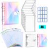 Sticker Envelope Budget Sheets A6 PVC Notebook Binder Cover Planner Clear Pockets Loose-Leaf Folder
