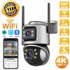 4K 8MP Wifi Camera PTZ Outdoor Dual Screens Human Detection Dual Lenses 4MP Security Protection IP Camera Audio iCSee App