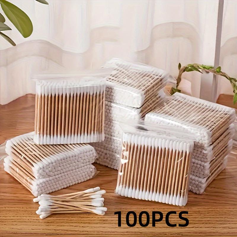 

100 шт. в упаковке Двусторонние ватные палочки, Детские ватные палочки, Палочки для чистки ушей, Здоровые инструменты для чистки белый