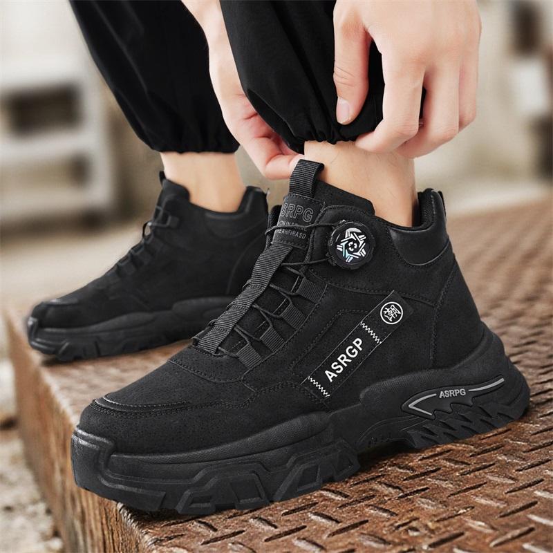 New Men's Fashion Casual High Top Sports Shoes Students Thick Sole Comfortable Sneakers Boys Male Classic Breathable Basketball Shoes