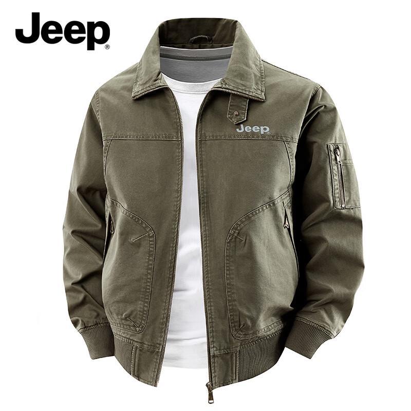 Jeep Men s Washed Lapel Cotton Work Jacket 3XL