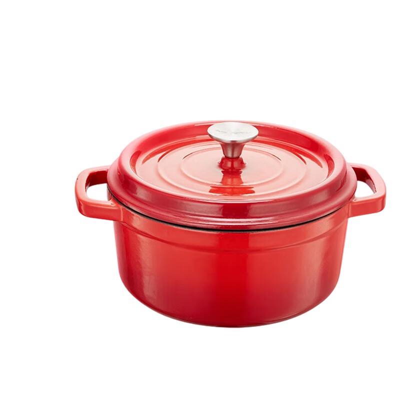 COOKER KING Enamel Cast Iron Double-Handle Stew Pot