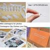 100pcs Photo Clips Mini Transparent Plastic Clear Paper Clips Mini Clothes P for Photos String Fairy Lights (100)
