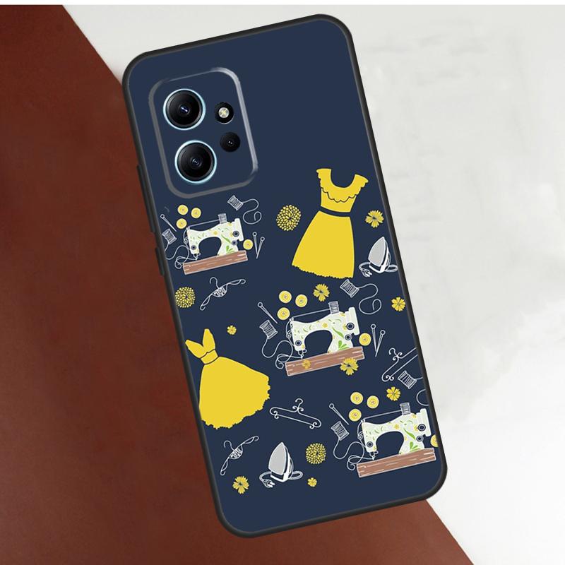 Sewing Machine Case For Xiaomi Redmi Note 12 Pro Plus Note 11 9 10 Pro 12S 11S 10S Redmi 12 9C 10C Cover