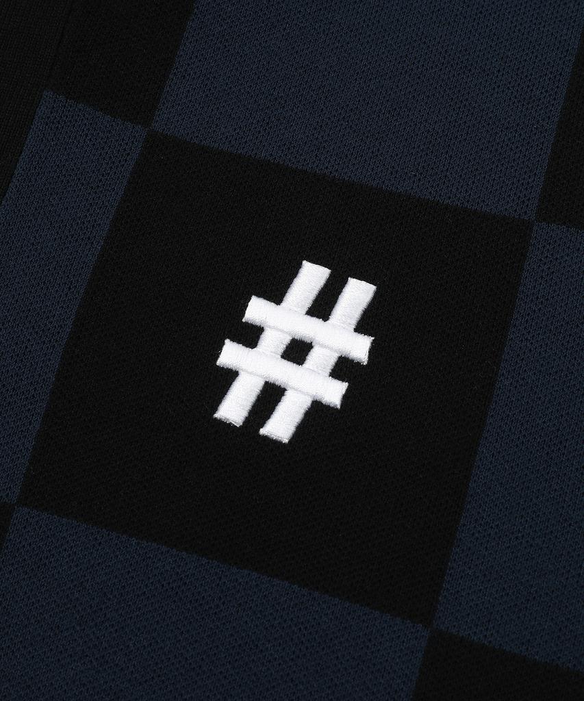 BEENTRILL Short Sleeve Classic Checkerboard Comfort Fit Knit (Dark Navy)