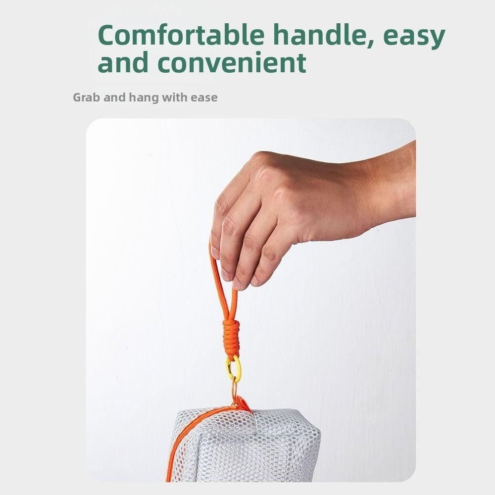 Kosmetiktasche aus Mesh mit großer Kapazität Dopamin-Farbe Geldbörse Robuste Aufbewahrungstasche