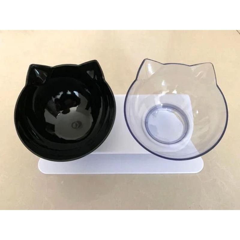 Antypoślizgowa podwójna miska dla kota miska dla psa ze stojakiem karmienie zwierząt miska na wodę dla kotów karma dla kotów miski dla zwierząt karmnik dla psów artykuły do karmienia