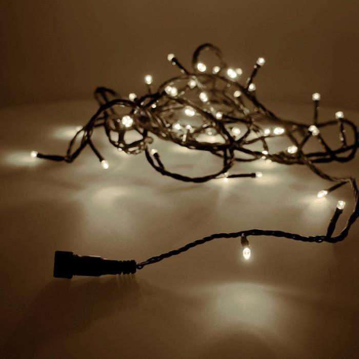 Guirlande - EDM - Easy-Connect - 4m - 60 LED - Blanc Chaud - IP44 - Usage Int/Ext