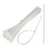 White Plastic Cable Ties, 120 Mm Long, 2.5 Mm Wide (100 Pcs.)