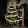 Silver Led Christmas Tree String, Battery-Powered, For The Christmas Tree, 6 Meters