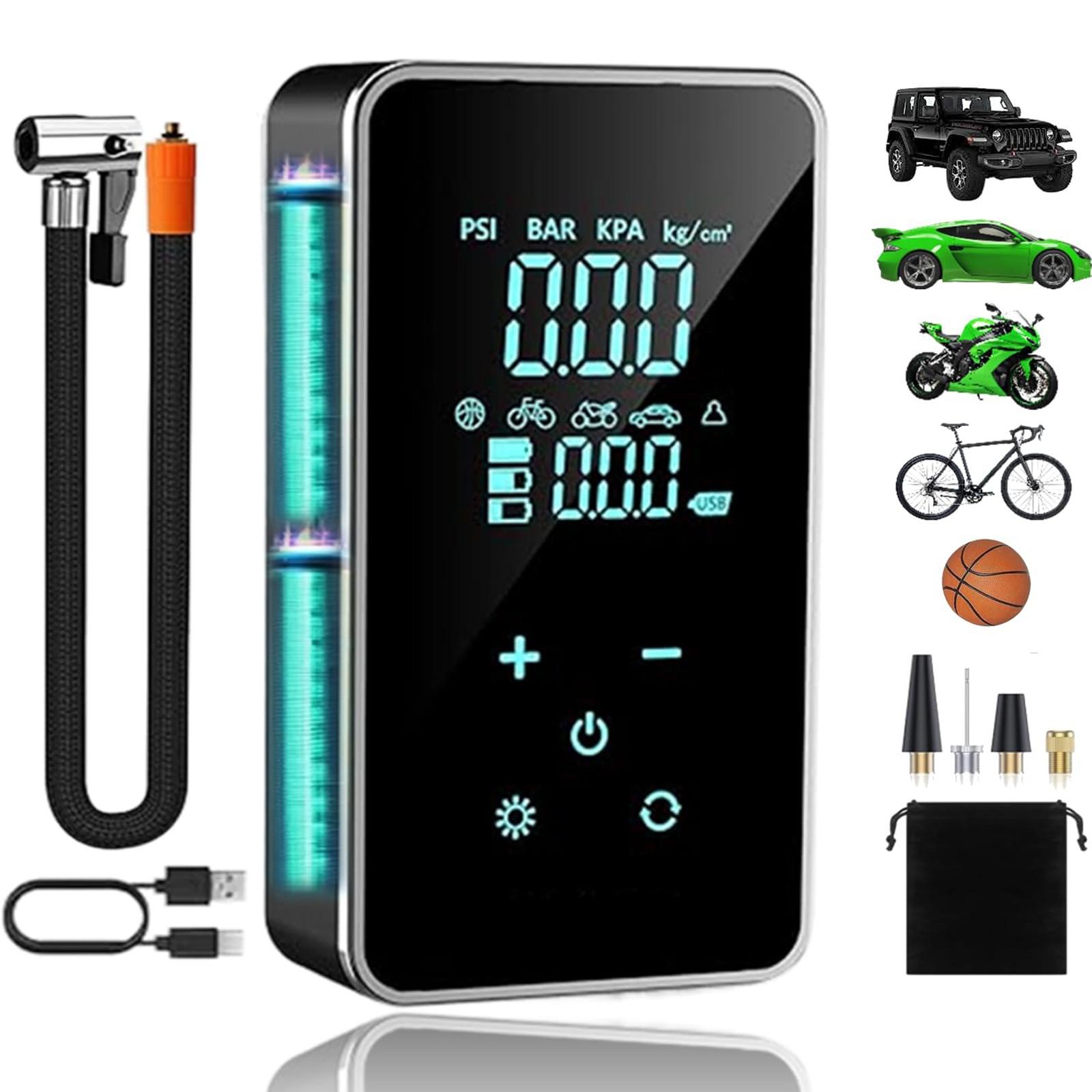 

Портативный насос для накачивания шин, беспроводной насос для накачивания автомобилей, автомобильный насос, насос для накачивания шин, портативный ручной газовый дозатор, One Size чёрный