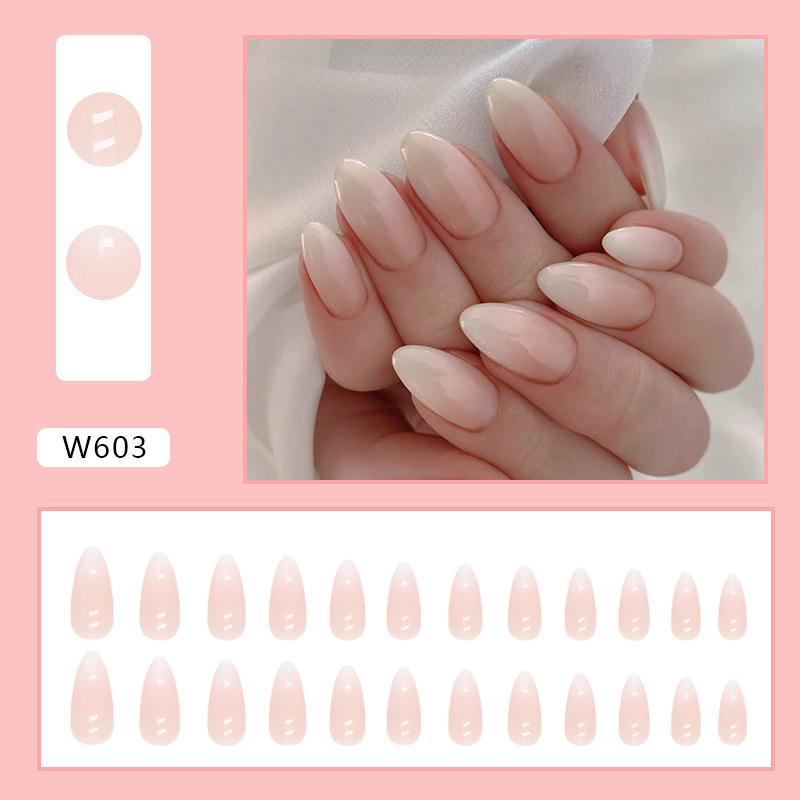 Simple Pure Desire for Gradual Change Fashion Manicure Gentle Sweet Fake Nails Niche Texture Manicure Foreign Trade Nail Piece
