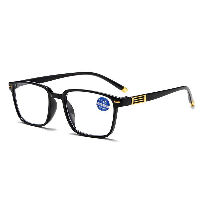New Men's Anti-Blue Light Reading Glasses - Stylish, Ultra-Light, High-Definition for Middle-Aged and Elderly