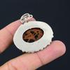 Döttrarnas dag-rea Mahogny Obsidian Ädelsten Hantverkspendant Smycken 925 Silver