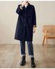 3126 Versatile Mid-Length Women's Trench Coat - 2026 Korean Style, Casual Lapel Jacket, Solid Color, Spring Collection