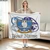 1PC Sheffield Wednesday Football Club Custom Name Patterned Flannel Blanket Suitable For All Seasons for Home Decor Warmth and Comfort Gifts Holiday P
