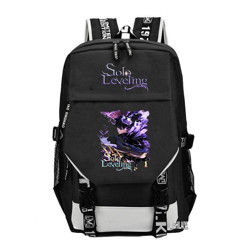 3-delige Schoolrugzakset voor Studenten Grote Capaciteit Oxford Stof Schooltas met Schouderband en Etui Monster no. 8 school bag