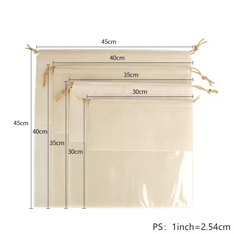 Dust Bag Handbag Moisture-proof Bundle Pocket Transparent Drawstring Storage Bag Dustproof Handbag Cover bathroom