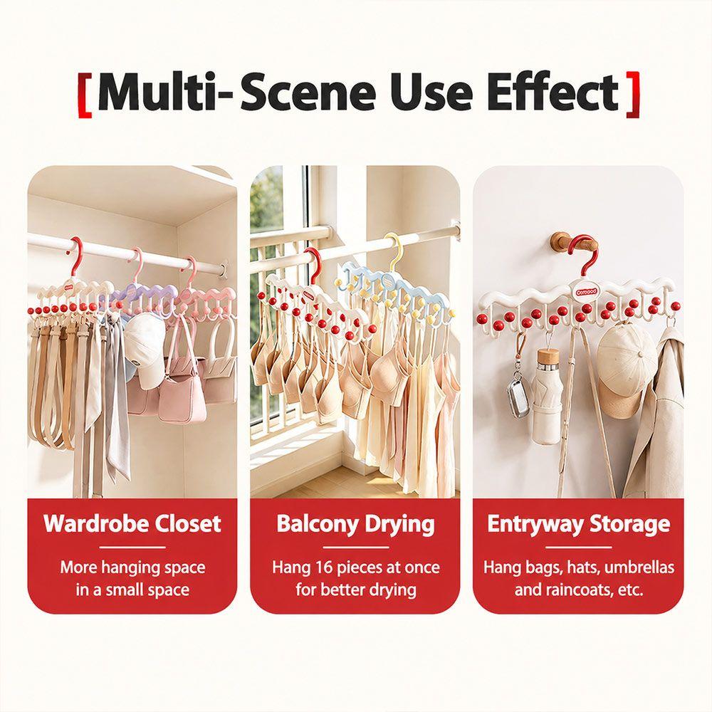 Foldable Wall Hook Rack Wave Shaped Multifunctional Storage Rack New Hanger Rack Lingerie