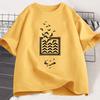 Freedom Dove of Peace T-shirt Arabic Birds T Shirt Women  Round Neck Short Sleeve Tshirt Loose Clothes