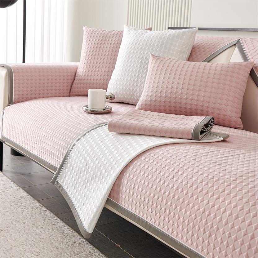 Summer Cold Sofa Cushion Breathable Sweat Absorbing Summer Summer Cool But Not Ice Non-Slip Seat Cushions Household Cover Cloth