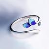 Elegant Adjustable Wedding Rings Dating Rings Tree Leaf Shape Opening Finger Jewelry Suitable for Woman and Man Present