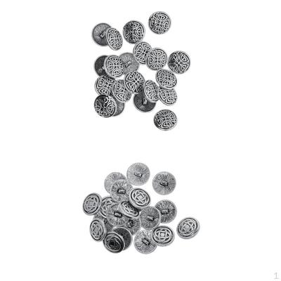 40 kusů knoflíku s kovovou stopkou Vynikající řemeslné knoflíky pro obleky, sportovní kabát, uniformu, bundu, 17 mm