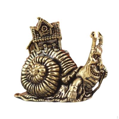 Mosazná figurka šnečího domu, soška, vintage kolekce, ručně vyrobená zvířecí socha čínská