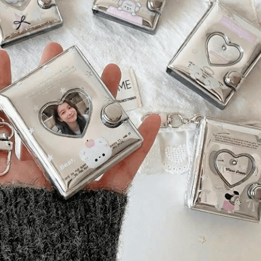 Clear Pocket Mini Photo Album Mini Size Album Keychain High Appearance Book Bag Pendant Daily Use