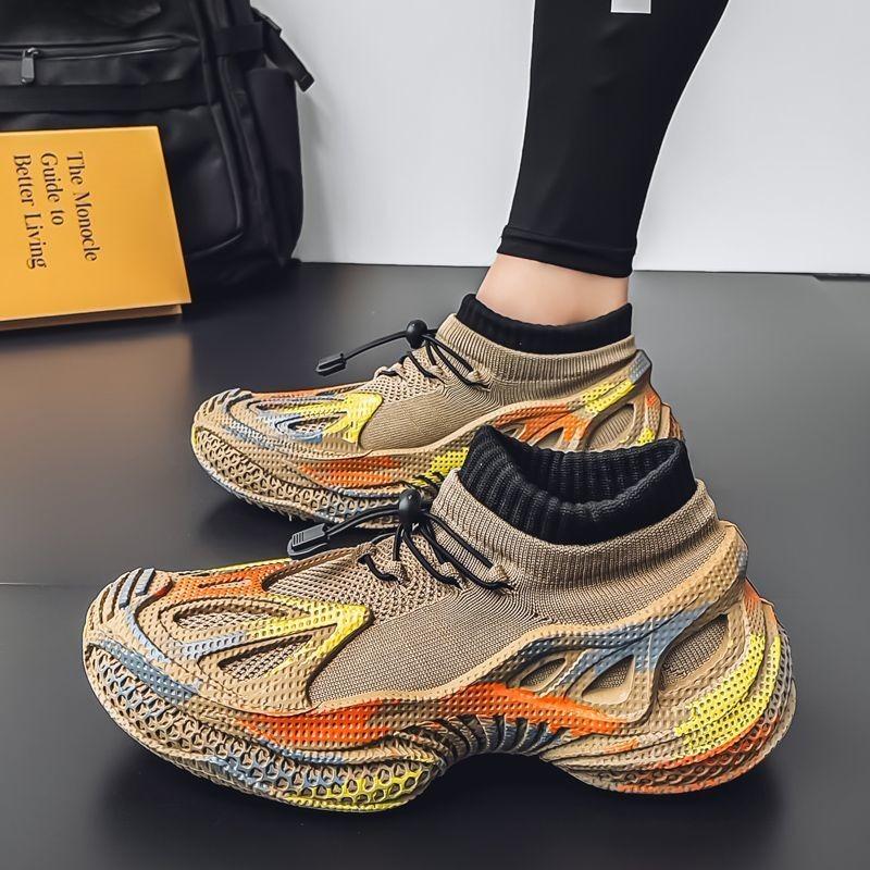 Fashion Knit Mesh Upper Male Sports Shoes Cushioned Insole Wide Low Price High Quality Walking On Sale Jogging Gym Men's Casual Sneakers