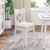 Seat Cushions 4 pcs Cream 40 x 40 cm Corduroy Fabric